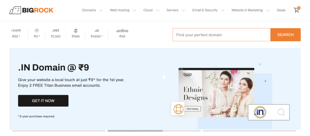 BigRock is an Indian hosting company